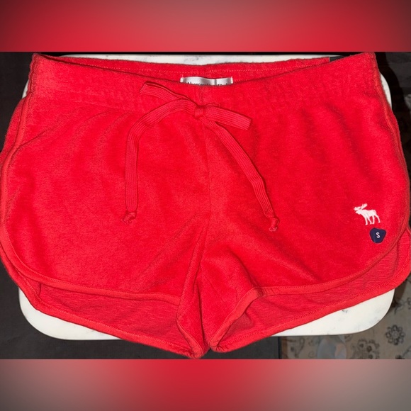 Y2K Abercrombie & Fitch Red Orange Women's Athletic Shorts - Picture 2 of 8